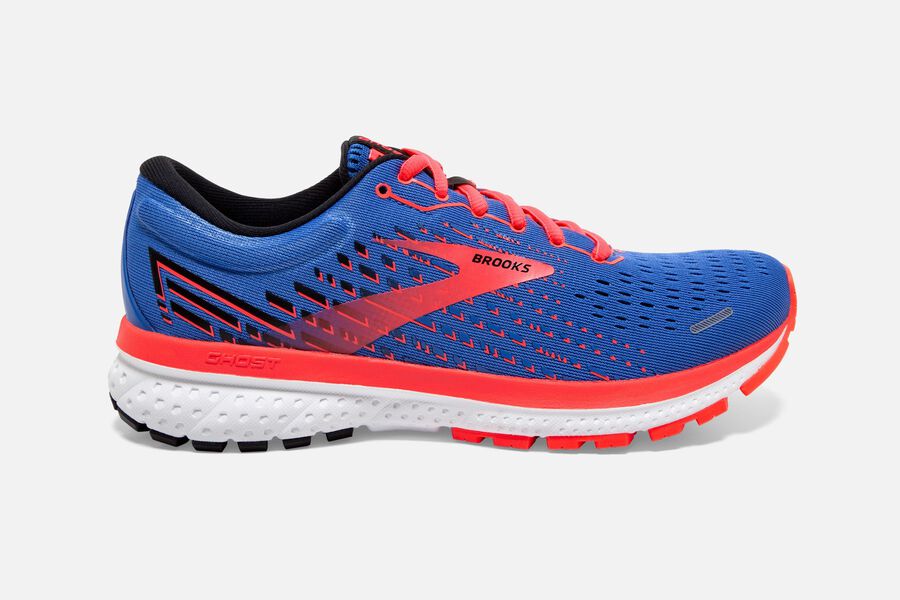 Brooks Running Shoes - Ghost 13 Road Womens - Blue/Orange - OWE-970352